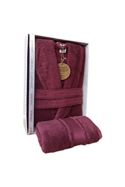 Özdilek Colourist Şalyaka Bornoz + Baş Havlusu- K.pembe XL