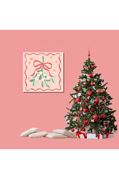 LİLYHOBBYLAND Sayılarla Boyama Seti Yeni Yıl Temalı (20x20 cm): Mistletoe Altında