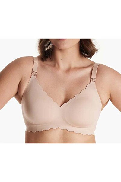 Generic Gel Strip Seamless Nursing Bra - YN46 - Beige - Size M