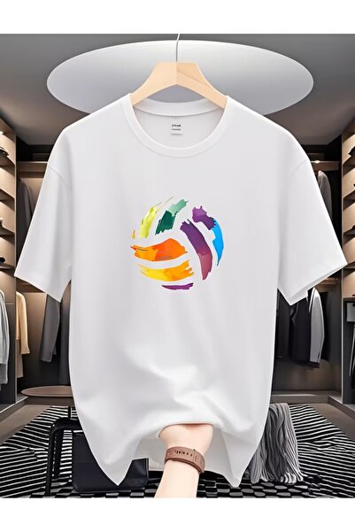 LELVANİ Μπλουζάκι με γραφικό γεωμετρικό σχέδιο βόλεϊ