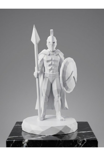 Leerybee 13 Cm Sparta Askeri Low Poly Heykeli Modern Geometrik 3d Print Dekor...