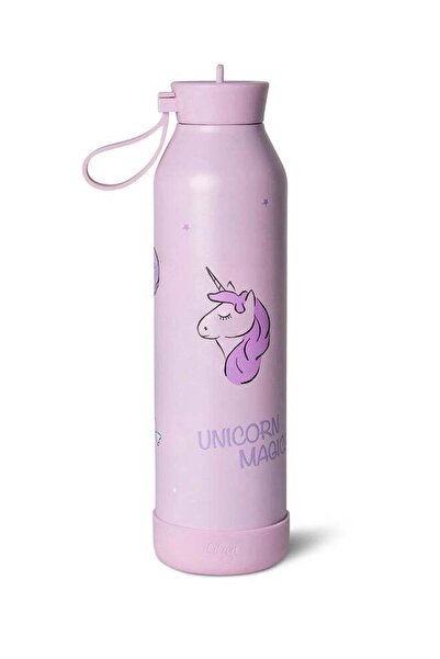Generic زجاجة مياه ستورمي يونيكورن من الفولاذ المقاوم للصدأ سعة 750 مل - زجاج...