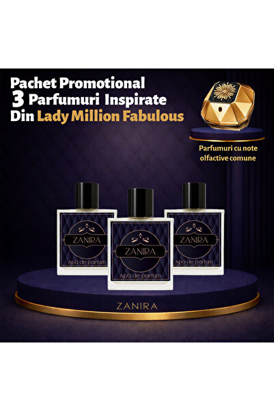 Zanira Promotional Set 3 Perfumes 148 – Inspired by Lady Million Fabulous