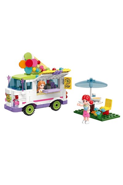 TRUST STORE مجموعة صنع عربة الآيس كريم مكونة من 324 قطعة، لعبة بناء ممتعة وتع...