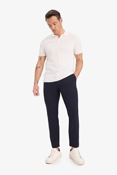 DeFacto Tailored Fit Straight Leg All-Way Stretch Soft Trousers with Key Pocket C7508Ax25Au