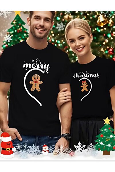 LELVANİ Μπλουζάκι με στάμπα με σχέδιο 2 τεμαχίων Mery-Ch Ustmas για ζευγάρια