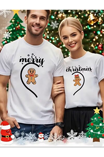 LELVANİ Μπλουζάκι με στάμπα με σχέδιο 2 τεμαχίων Mery-Ch Ustmas για ζευγάρια