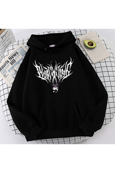 CLASSY.MODA سويت شيرت للجنسين مكون من بغطاء رأس خيوط K مطبوع Kangaroo Pocket ...