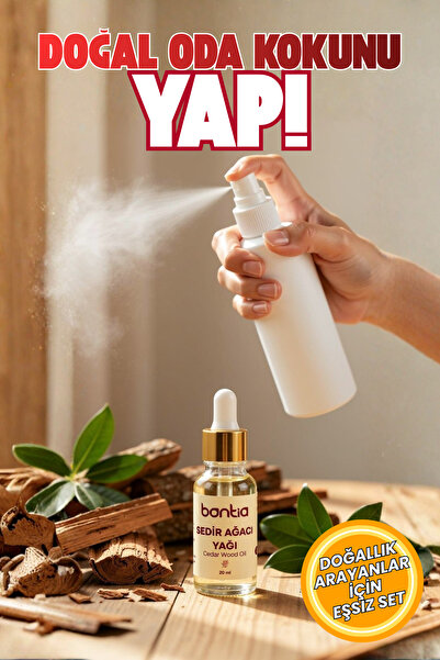 Bontia Doğal Oda Kokunu Yap Seti - Sedir Ağacı Yağı 20 ml + 100 ml Profesyone...
