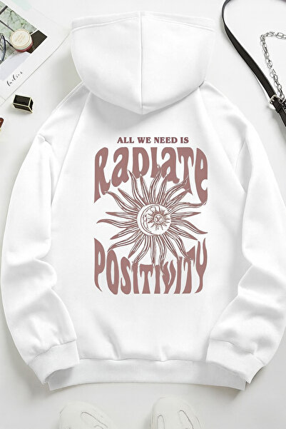 CLASSY.MODA Hanorac unisex cu 3 fire K cu glugă Kangaroo Pocket Sun Moon B cu...