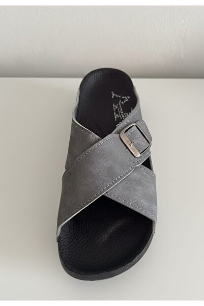 ARİSS Unisex Çapraz Tokalı Spor Taban Günlük Terlik