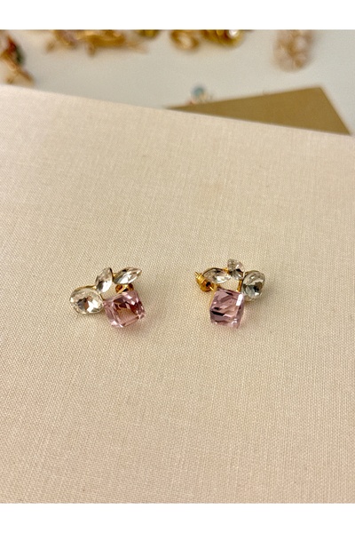 YOUES JEWELRY أقراط نسائية من الحجر الملون الفولاذي