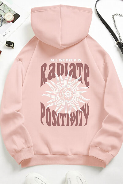 CLASSY.MODA Hanorac unisex cu 3 fire K cu glugă Kangaroo Pocket Sun Moon B cu...