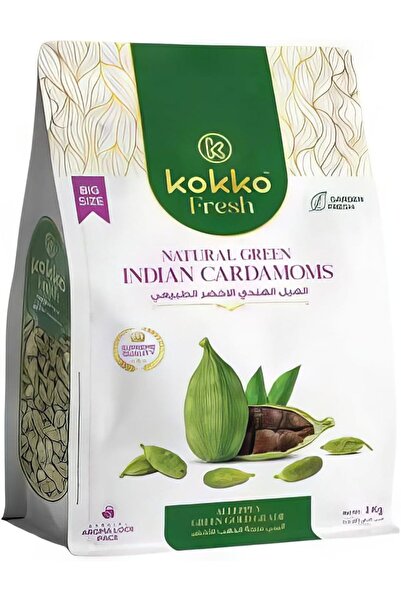 KOKKO هيل أخضر هندي طازج، 10 كجم (حجم كبير)