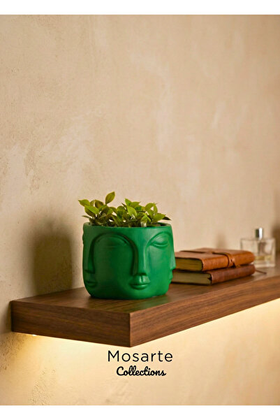 Mosarte تمثال/منحوتة وجه بوذا بتصميم تجريدي بسيط – قطعة ديكور عصرية 1 قطعة (ح...