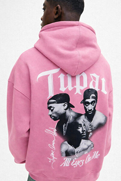 CLASSY.MODA Φούτερ Unisex με κουκούλα με θέμα το Rap με τσέπες καγκουρό B με ...