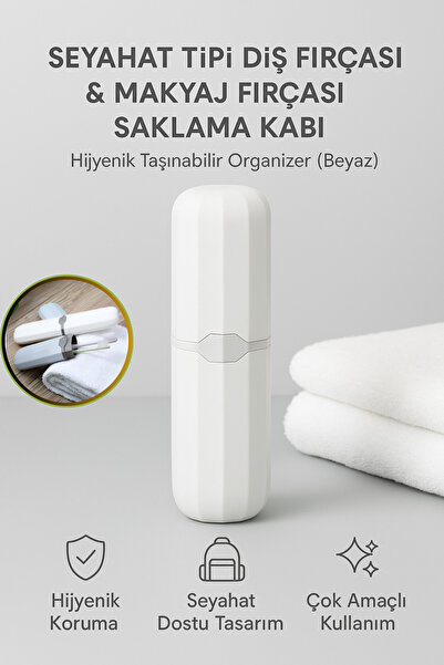 Hane Dostu Seyahat Tipi Diş Fırçası & Makyaj Fırçası Saklama Kabı | Hijyenik ...