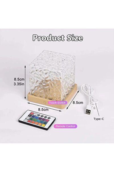 Choice مصباح ليلي دوار ديناميكي على شكل تموجات مائية بألوان S-16 (3/16 لونًا)...