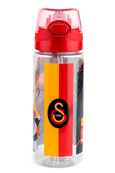 Galatasaray Leon Baskılı 500 ml'lik Okul ve Günlük Matara/Suluk - Pipetli - 2...