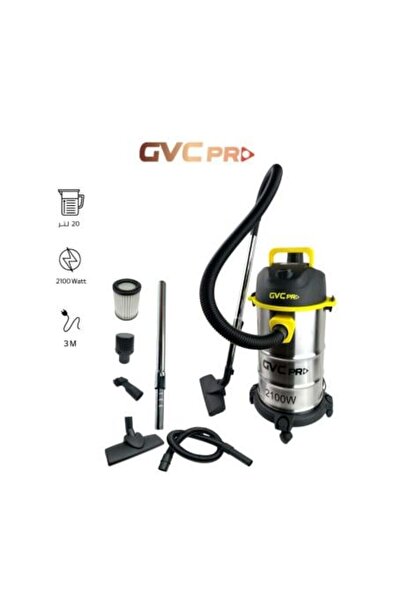 GVC PRO مكنسة كهربائية أسطوانية سعة 20 لترًا بقوة 2100 واط