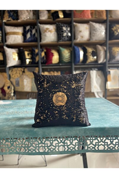 Diva Home Luxury 2-Pack Gilded Plush Embroidered 43X43 Throw Pillow Cover