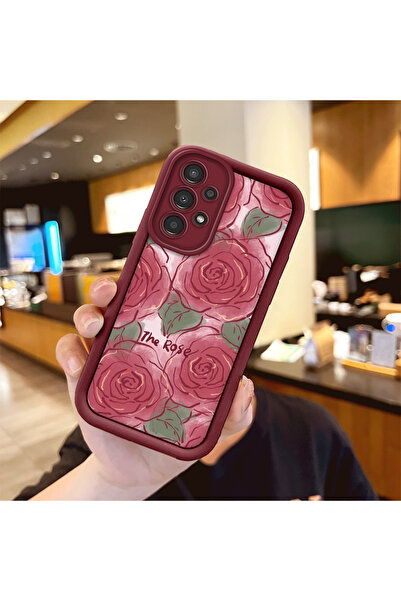 ucuc حافظة سامسونج جالاكسي A13 5G المتوافقة مع روز بترفلاي منقوش مصنوعة من ال...