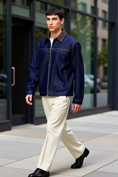 BENERLY Men's Jacket Collar Standard Sleeve 100% Cotton Functional Durable Qu...