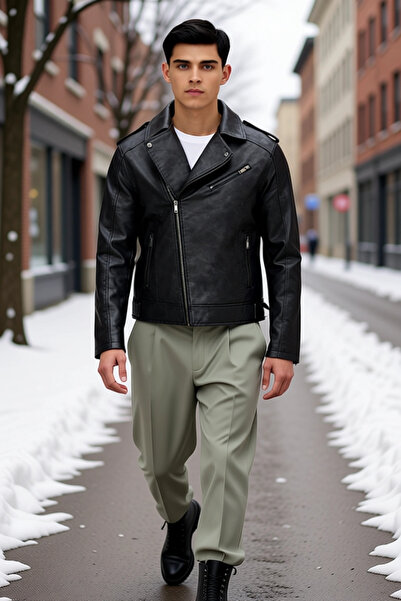 BENERLY Men's Jacket Collar Long Sleeve Standard Sleeve Regular Fit Coat Func...