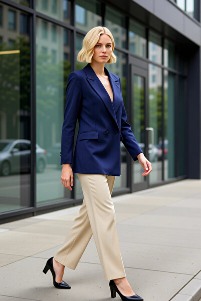 BENERLY Women's Regular Fit Jacket Collar Long Sleeve Woven Blazer Functional...