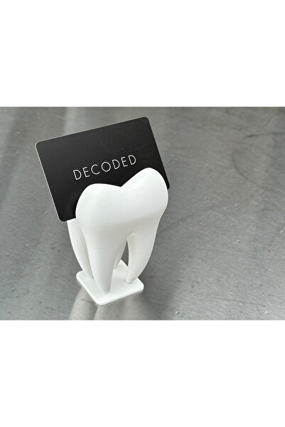 KMA Tekstil حامل بطاقات طبيب الأسنان - حامل بطاقات أنيق وديكوري لسطح المكتب