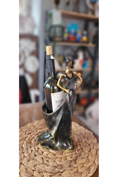 MASALFABRİKASI Polyester Kadın Figürlü Şaraplık & Şişelik | 36x17 cm