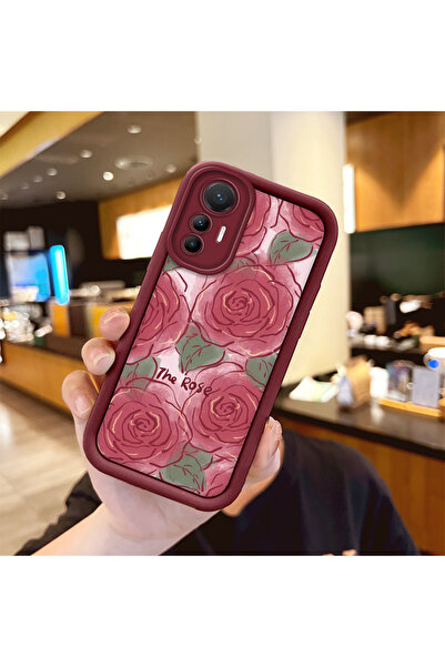 ucuc حافظة مقاومة للصدمات من السيليكون باللون العنابي بنمط الفراشة الوردية ال...