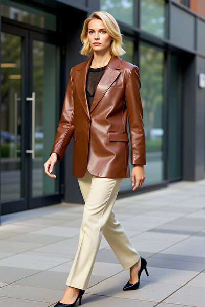 BENERLY Women's Jacket Collar Long Sleeve Plain Patterned Mold Functional Dur...