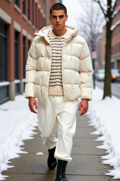 BENERLY Men's Hooded Zippered Raglan Sleeve Plain Woven Coat Functional Durab...