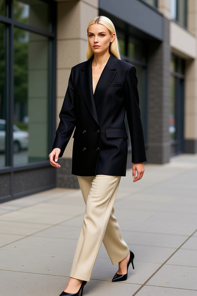 BENERLY Women's Jacket Collar Standard Sleeve Oversized Mold Woven Functional...