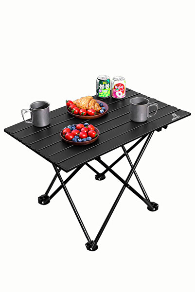 ARSTID كرسي قابل للطي للتخييم والمشي لمسافات طويلة، أسود