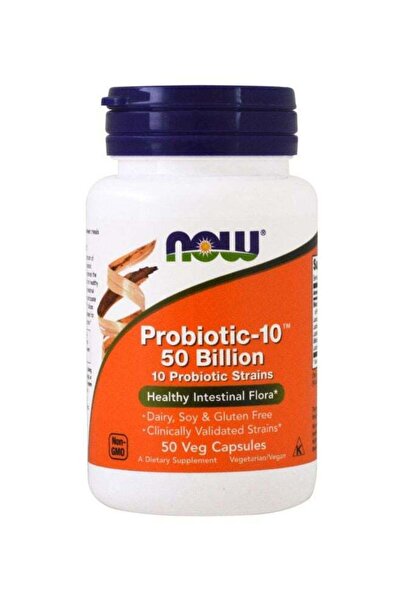 Now Foods NOW Probiotic-10 – 50 Billion CFU, 50 Veg Capsules | Digestive & Im...