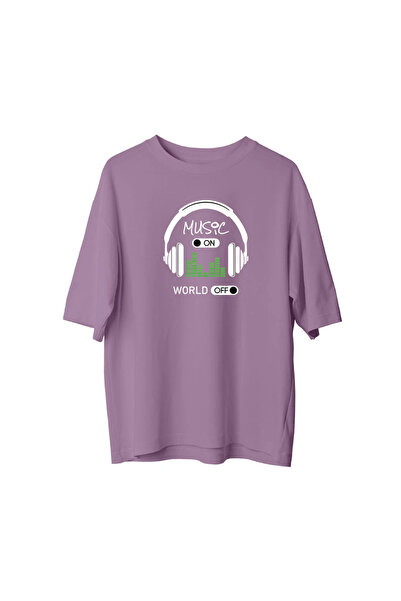 CANDLEMASTORE Music on - Oversized T-Shirt