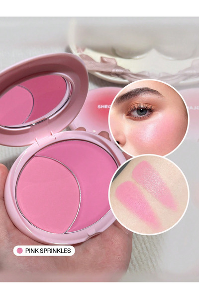 SHEGLAM 2 CHEEK BLUSH DUO – PINK SPRINKLES (Krem & Pudra Dokulu) - Açık ve ko...