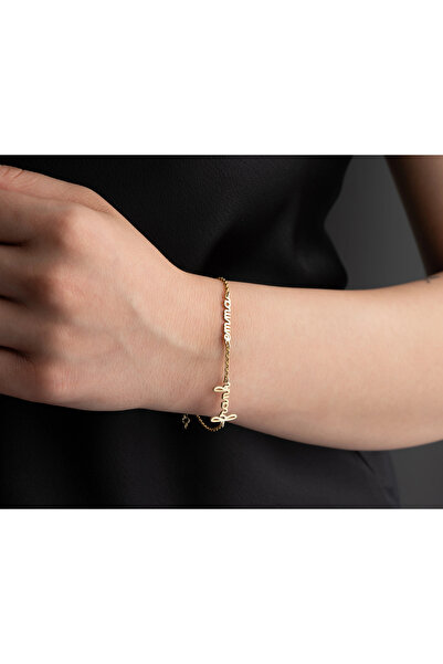 ANGORA GÜMÜŞ İsim Yazılı Bileklik - Tek veya Çift İsim Seçenekli - Çoklu İsim...