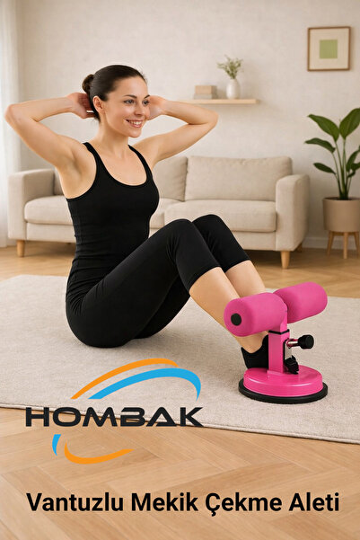 Hombak Vantuzlu Mekik Çekme Aleti – Ayak Destekli Ev Egzersiz Aparatı
