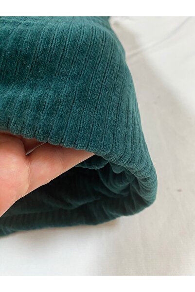 Butik Babadağ kumaş zümrüt likralı 160x260 cm ölçüde son kalan ene çizgili pa...