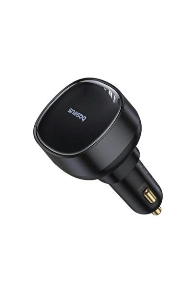 Baseus Incarcator Auto C00057800111-00, 60W, Cablu Retractabil, Negru