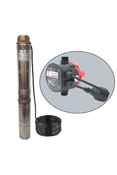 DDT Pompă submersibilă cu 8 etape, 1500 W, cablu 25 m + presostat electronic reglabil, de la DDT