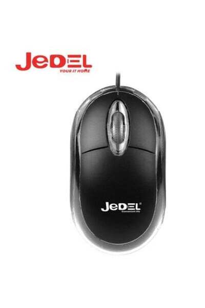 jedel فأرة ضوئية من جيدل، سوداء، بمنفذ USB