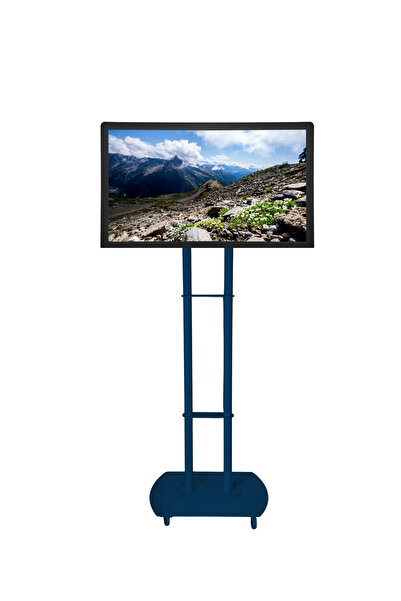 Kevega Tekerlekli Televizyon Askı Aparatı / Ünitesi Mavi Renk (DEMONTE ÜRÜN)