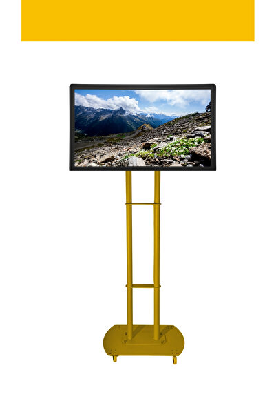 Kevega Tekerlekli Televizyon Askı Aparatı / Ünitesi Sarı Renk (DEMONTE ÜRÜN)