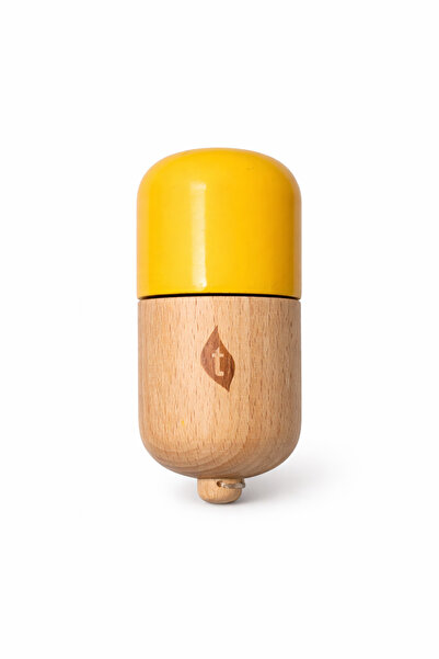 Terra Wooden Spinning Top – Skill Toy, Yellow Model