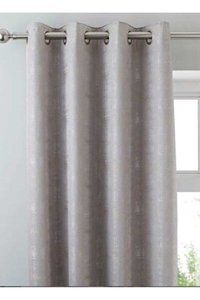 Evcimenhome Lined Rustic Curtain with Eyelet Metal Rings 120Cmx230Cm Color: Gray