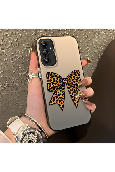 ucuc حافظة سيليكون متينة متوافقة مع هاتف سامسونج جالاكسي A14 مع تصميم الفهد و...